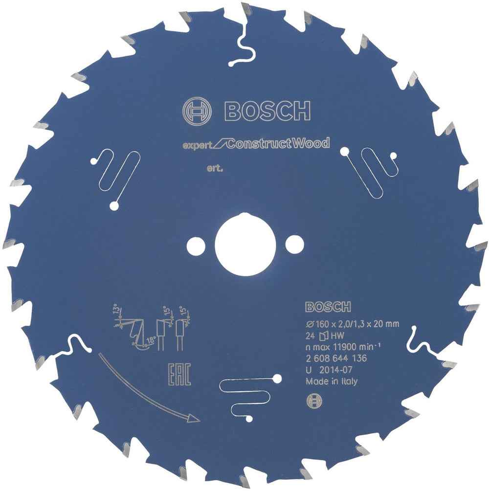 Bosch cirkelzaagblad expert for wood 130x20x2.4 1.6x16 t