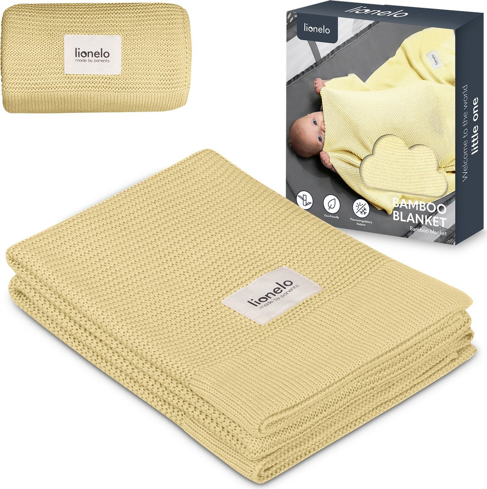 Lionelo bamboo blanket - deluxe baby deken - hypoallergeen - antibacterieel - antischimmel - 100% bamboe katoen - thermoregulerend - zacht ademend - duurzaam - wasbaar - vanaf geboorte - 100×75 cm