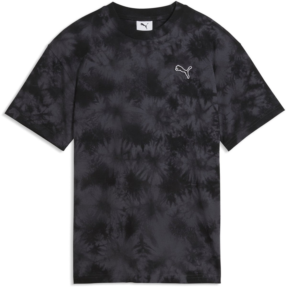 Puma ess elevated relaxed tie-dye tee unisex t-shirt - black
