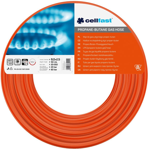 Cellfast - lpg-gasslang 9x2,5 mm - lengte 50 m