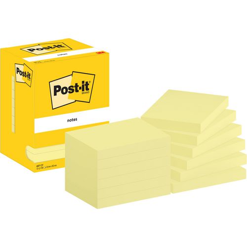 Post-it zelfklevende memoblaadjes 657-cy 76x102mm effen geel