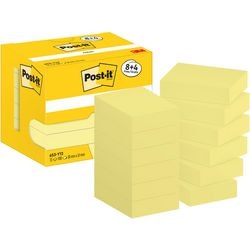 Zelfklevende memoblaadjes post-it 653-y12 38x51mm effen geel