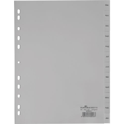 Durable tabbladen 650710 polypropeen grijs