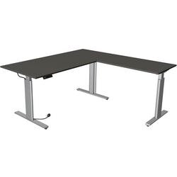 Zit-sta-bureau kerkmann 10234413 spaanplaat antraciet, zilver