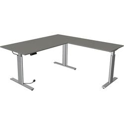 Zit-sta-bureau kerkmann 10234312 spaanplaat grafiet, zilver