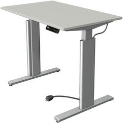 Zit-sta-bureau kerkmann 10231111 spaanplaat lichtgrijs, zilver