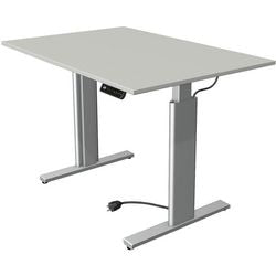 Zit-sta-bureau kerkmann 10231611 spaanplaat lichtgrijs, zilver