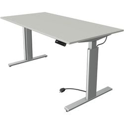 Zit-sta-bureau kerkmann 10232611 spaanplaat lichtgrijs, zilver