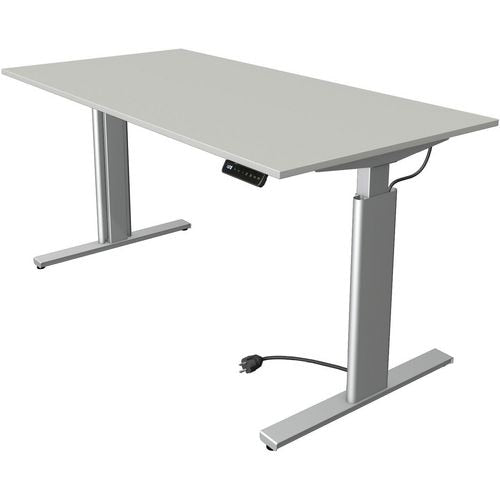Zit-sta-bureau kerkmann 10232611 spaanplaat lichtgrijs, zilver