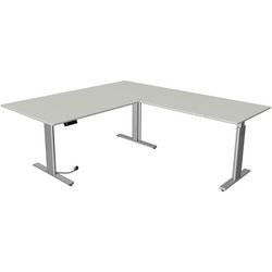 Zit-sta-bureau kerkmann 10235611 spaanplaat lichtgrijs, zilver