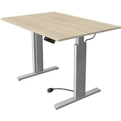 Zit-sta-bureau kerkmann 10231750 spaanplaat esdoorn, zilver