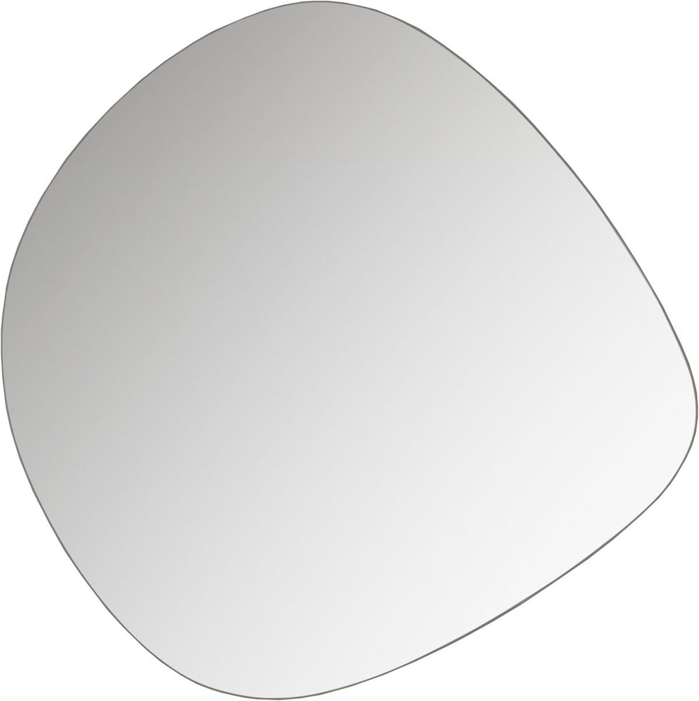 Woood philou spiegel - glas metaal - zwart - 60x59x0,5
