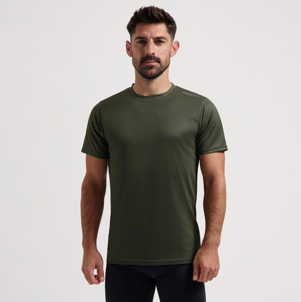 Rogelli promo hardloopshirt heren - korte mouwen - legergroen - xl