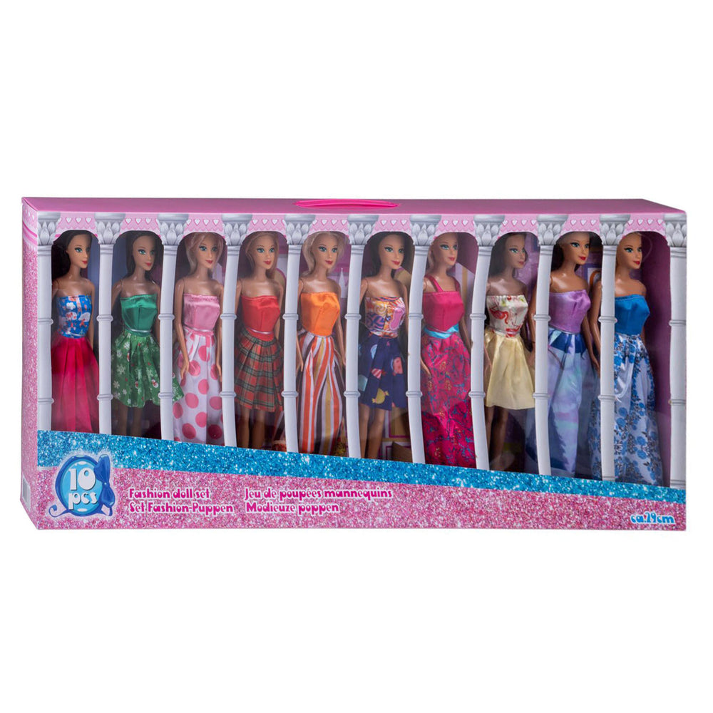 Mode Poppenset, Set van 10
