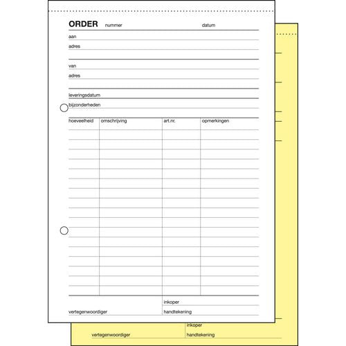 Sigel inkooporderboek wit a5 148 mm x 190 mm x 8 mm