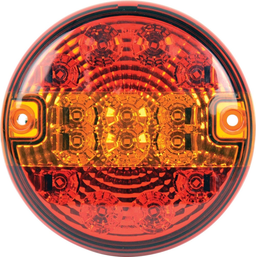 Carpoint led achterlicht – 12 24 volt - 3 functies - remlicht, richtingaanwijzer achterlicht – schroefbevestiging voor gemonteerde aansluitdraden - diameter 140mm