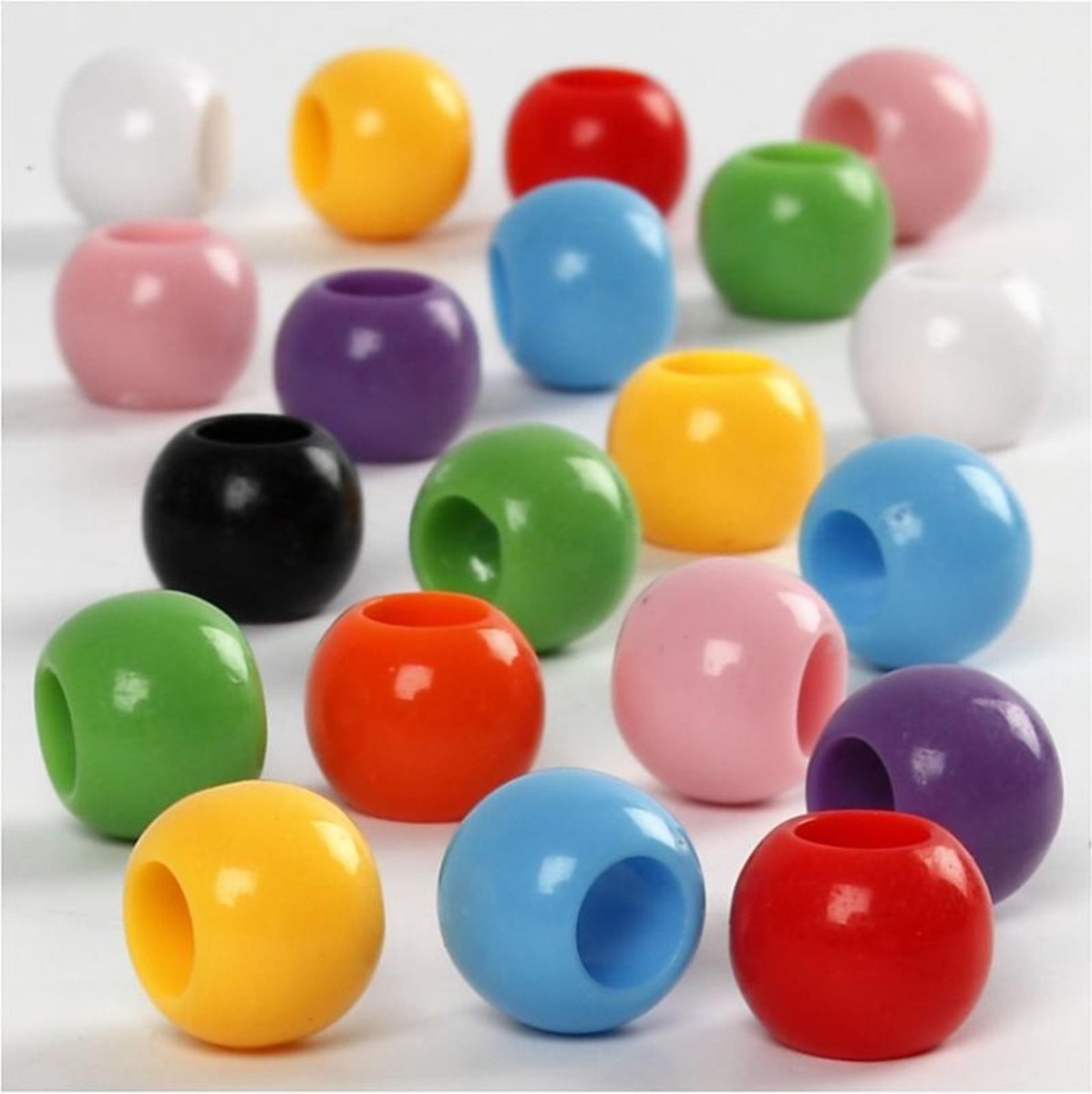 Creativ company cc pony kralen gekleurd 10 mm 185 stuks