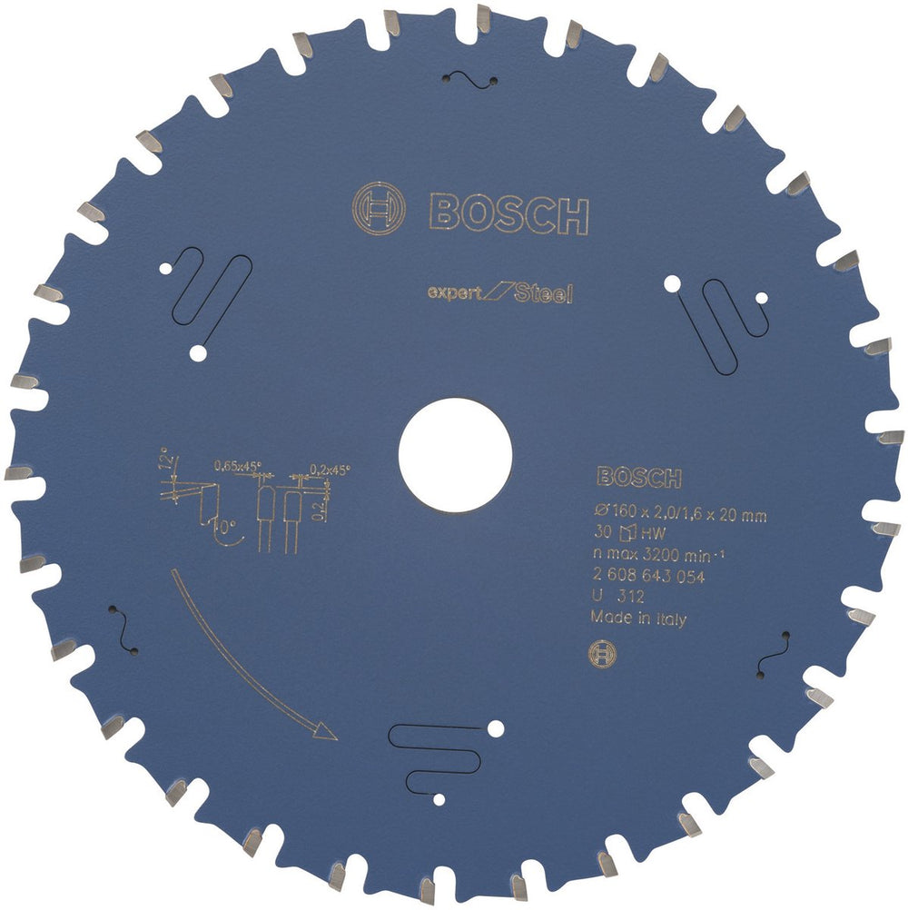 Bosch circular saw blade expert for steel 160 x 20 x 2,0 mm, 30