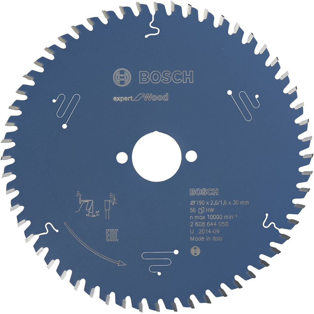 Bosch cirkelzaagblad expert for wood 184x30x2.6 1.6x56 t