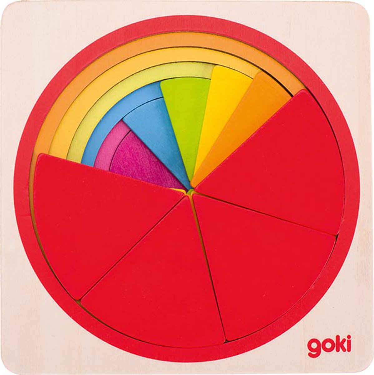 Goki houten lagenpuzzel cirkel, 21e.