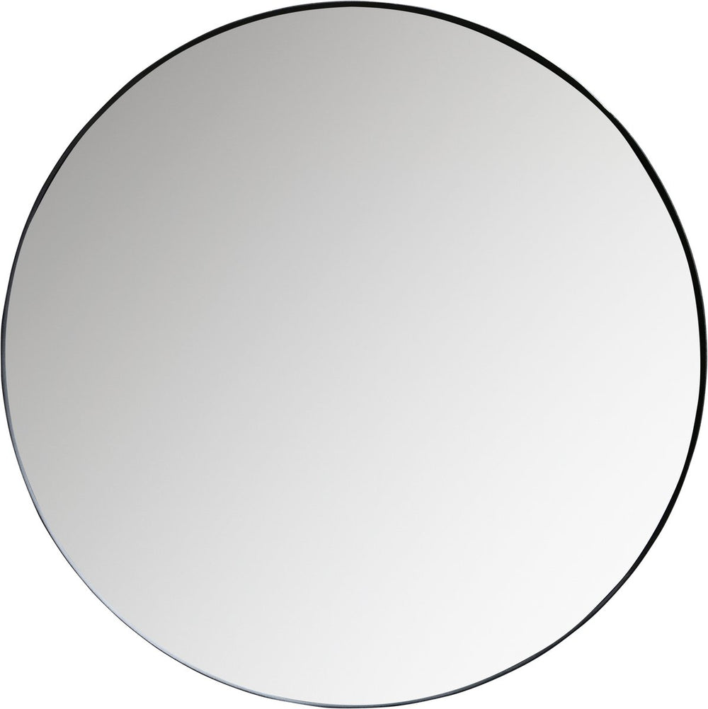 Woood doutzen spiegel - metaal - zwart - 115x115x5