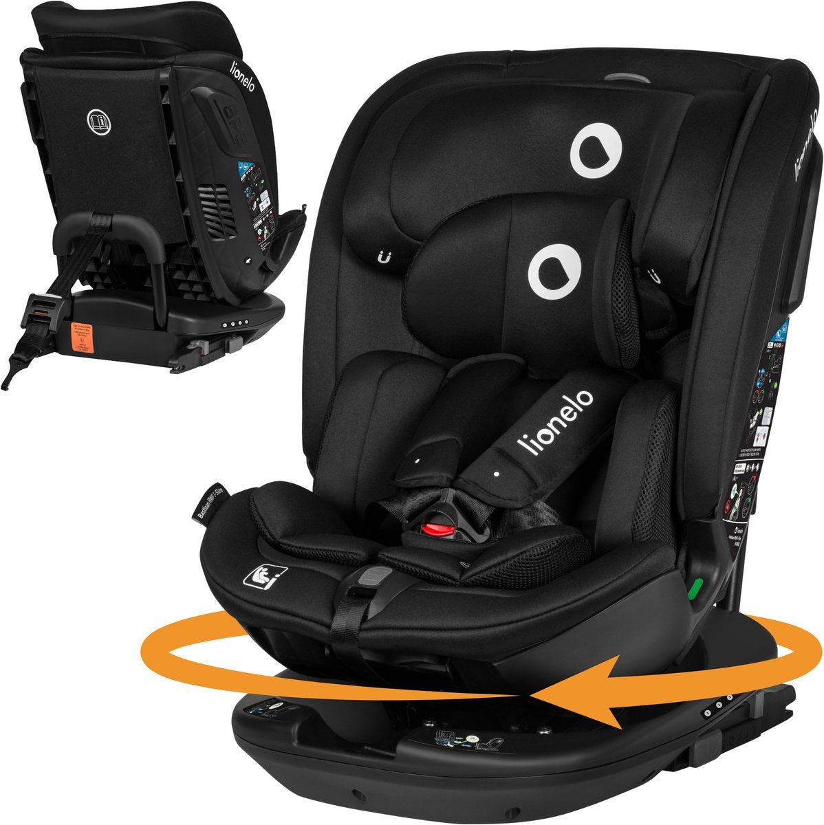 Lionelo bastiaan rwf i-size autostoel 0-36 kg – isofix – 360° draaibaar – i-size r129 – achterwaarts voorwaarts – zijbescherming – tri-guard hoofdsteun – vanaf geboorte tot 12 jaar