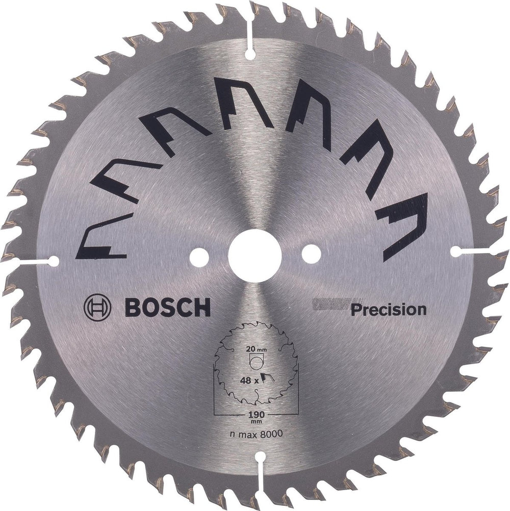 Bosch cirkelzaagblad precision 190 x 20 x 2,5 mm - 48 tanden