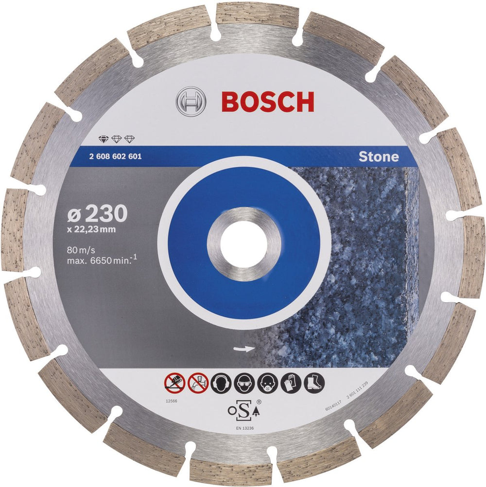 Bosch - diamantdoorslijpschijf standard for stone 230 x 22,23 x 2,3 x 10 mm