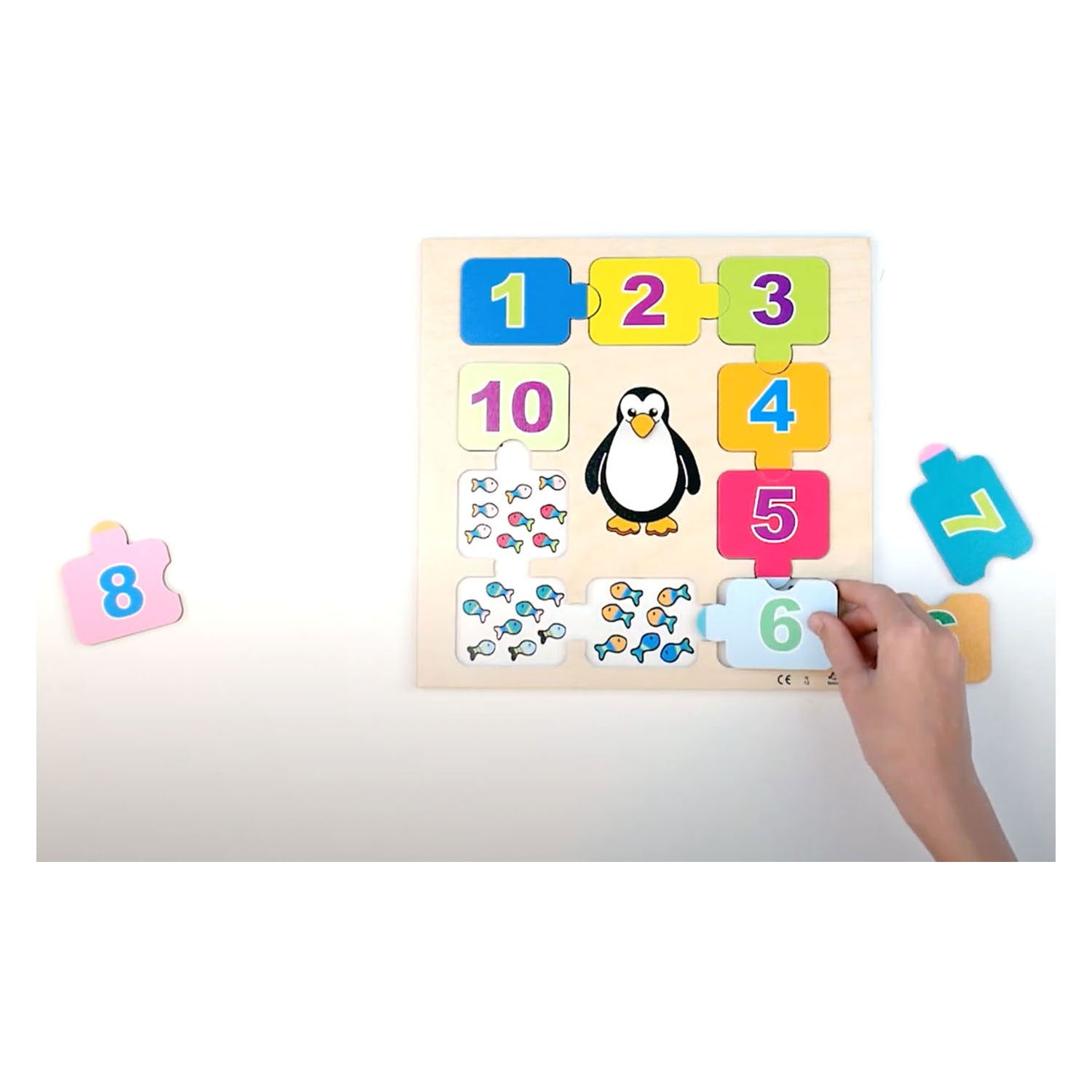 Rolf reliëfpuzzel 10 kleine visjes, 10st.