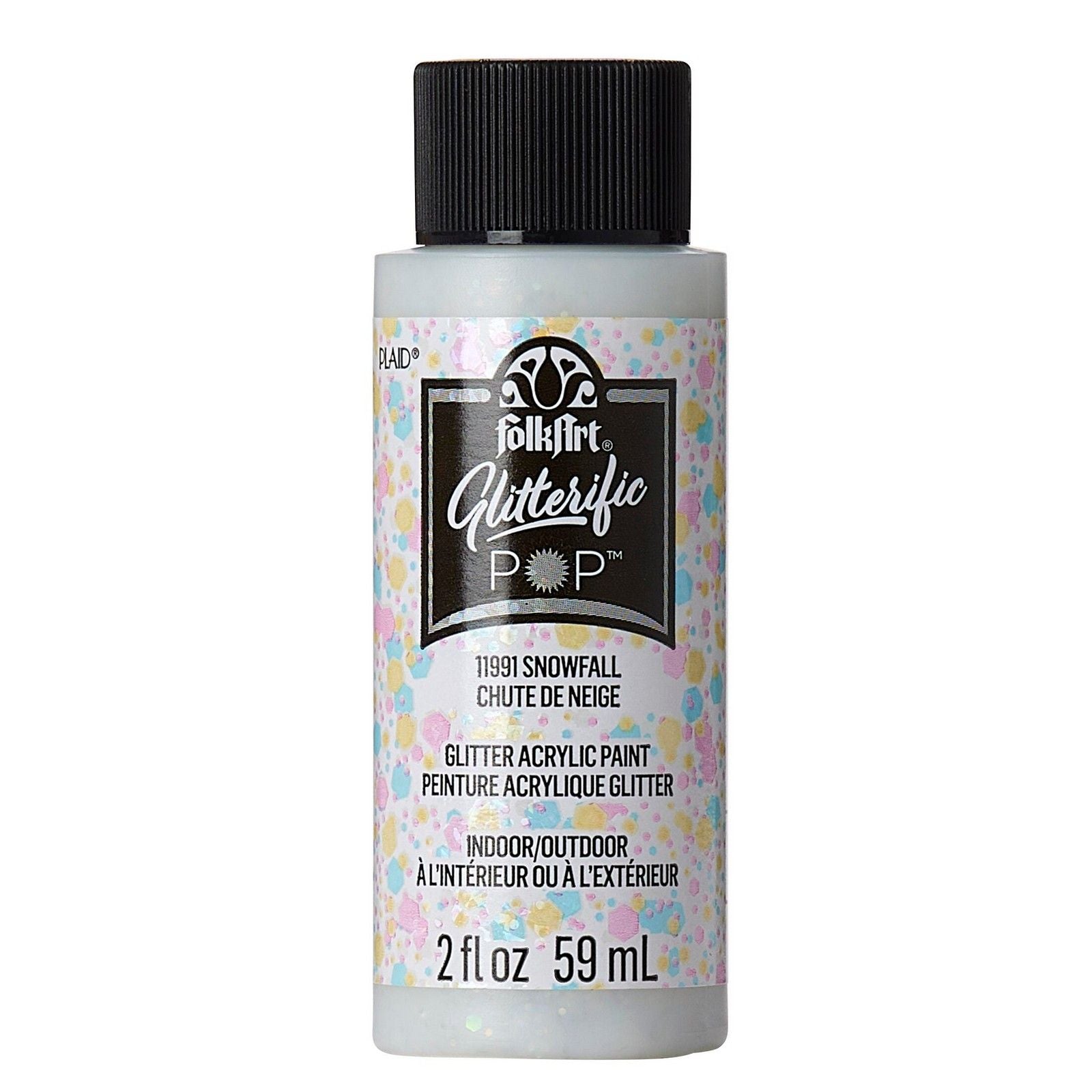 Folkart • glitterific pop acrylic paint snowfall 59ml