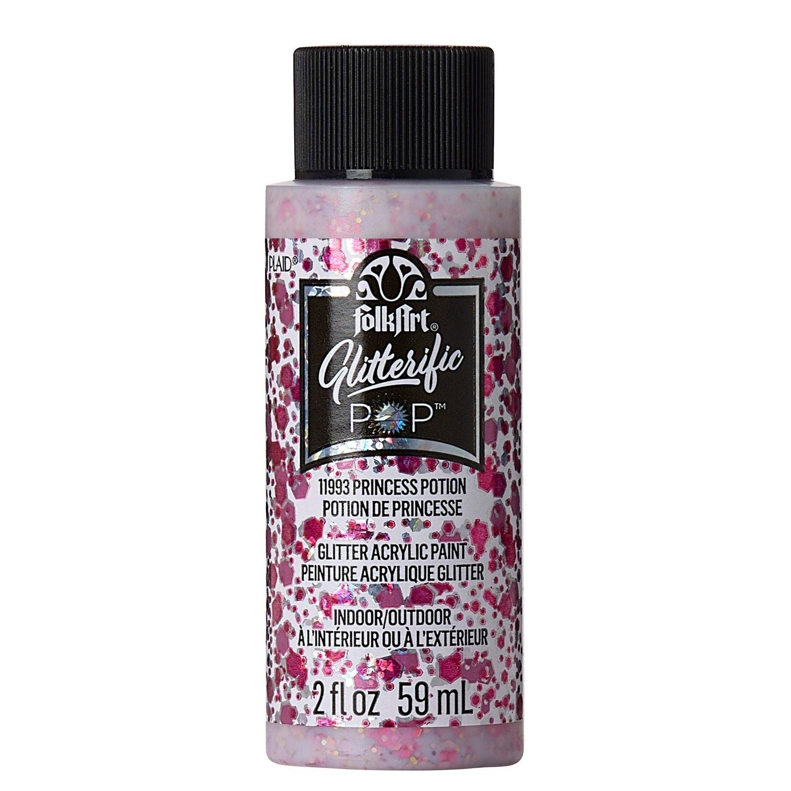 Folkart • glitterific pop acrylic paint princess potion 59ml