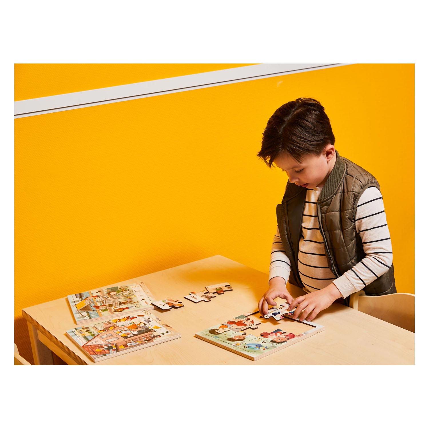 Rolf - houten legpuzzel serie wonen, set van 3