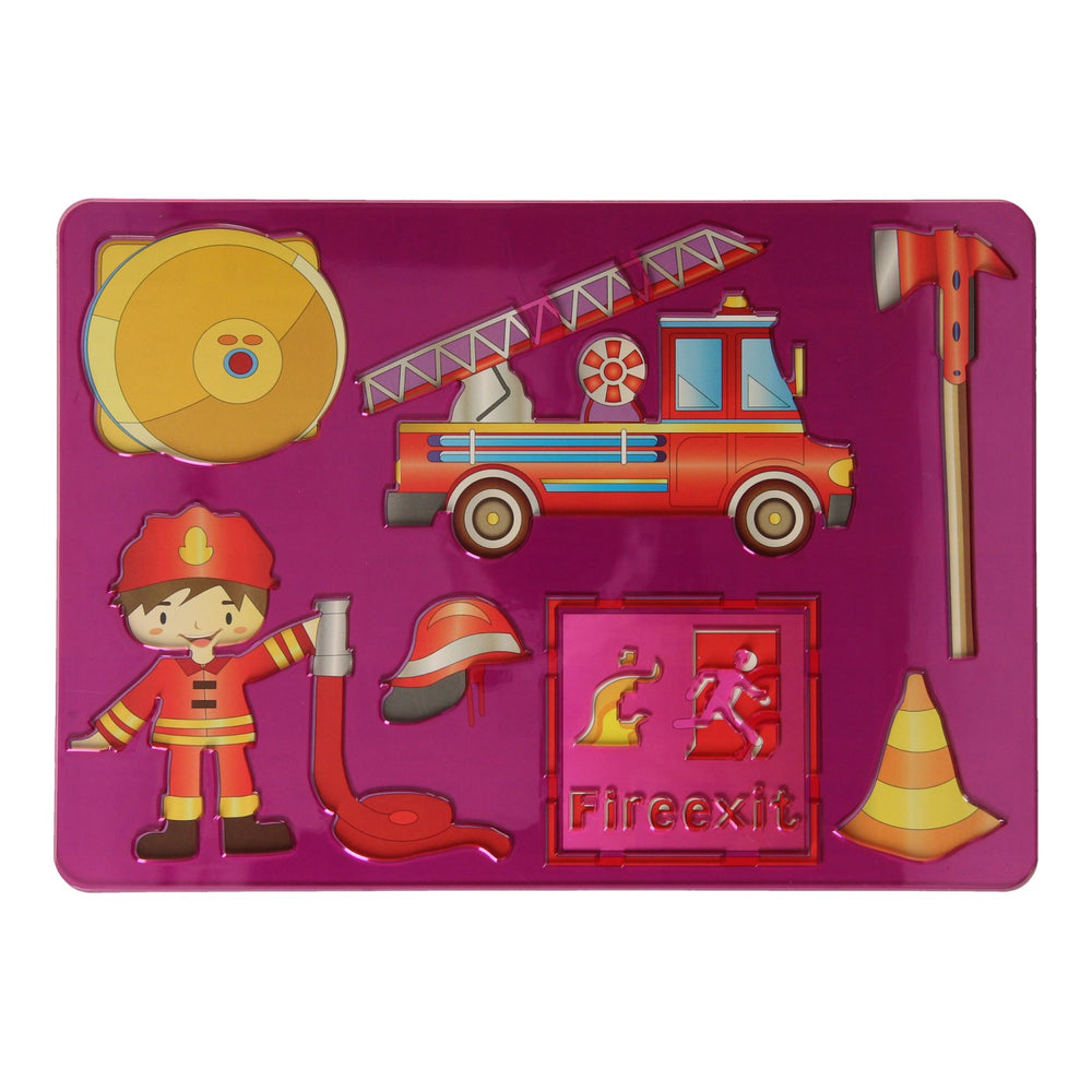 Tekensjabloon brandweerman, 27x19cm