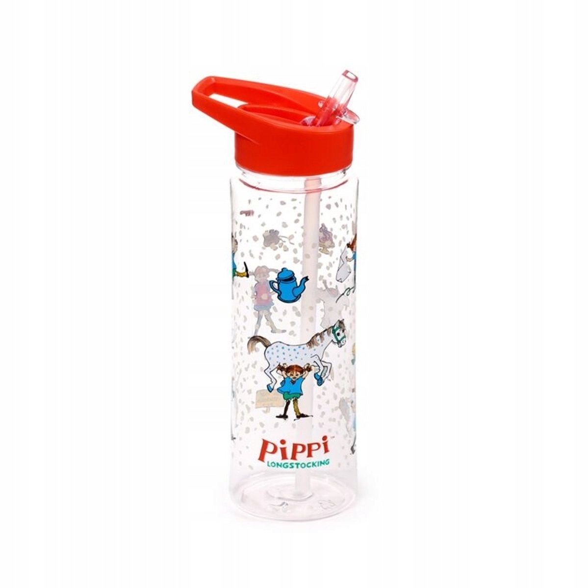 Pippi langkous ecozen waterflesjes 550ml flip rietje