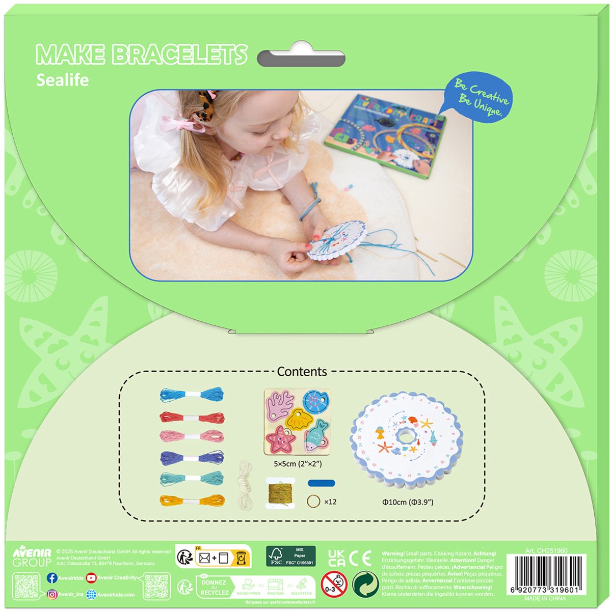 Avenir armbandjes maken - zeeleven - 4 armbandjes - 3 jaar