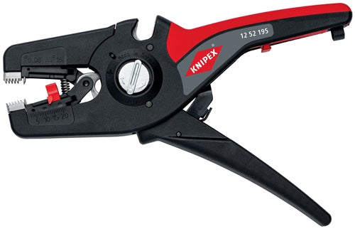 Knipex precistrip16 automatische afstriptang (zwart rood, geïntegreerde draadsnijder)
