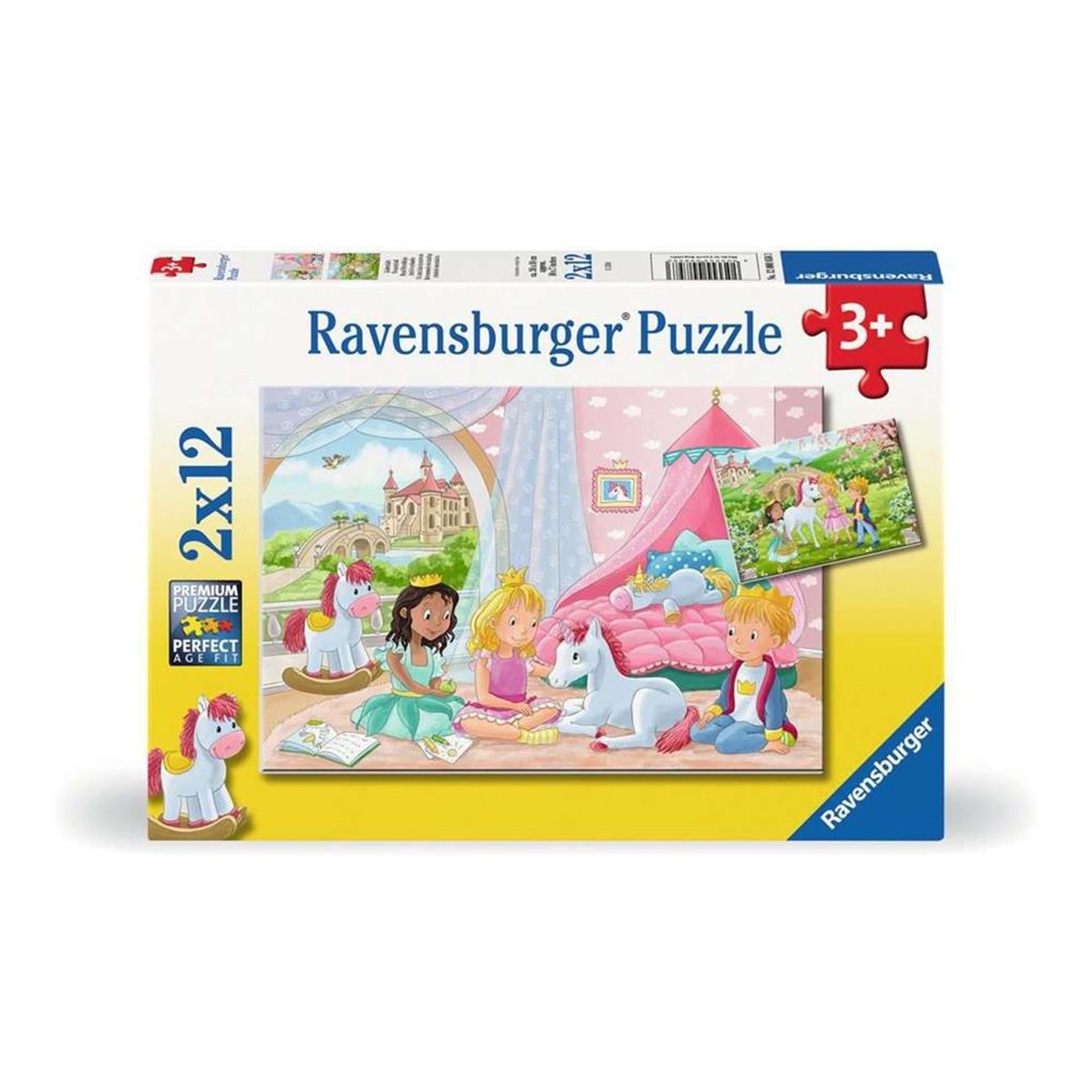 Ravensburger legpuzzel prins prinses, 2x12 st.