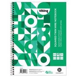 Collegeblok viking a4+ geruit