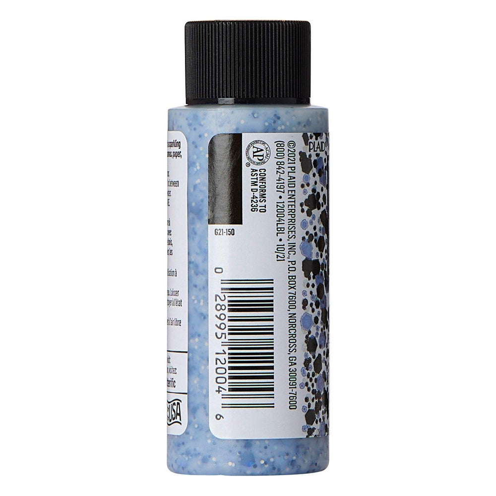 Folkart • glitterific pop acrylic paint black ice 59ml