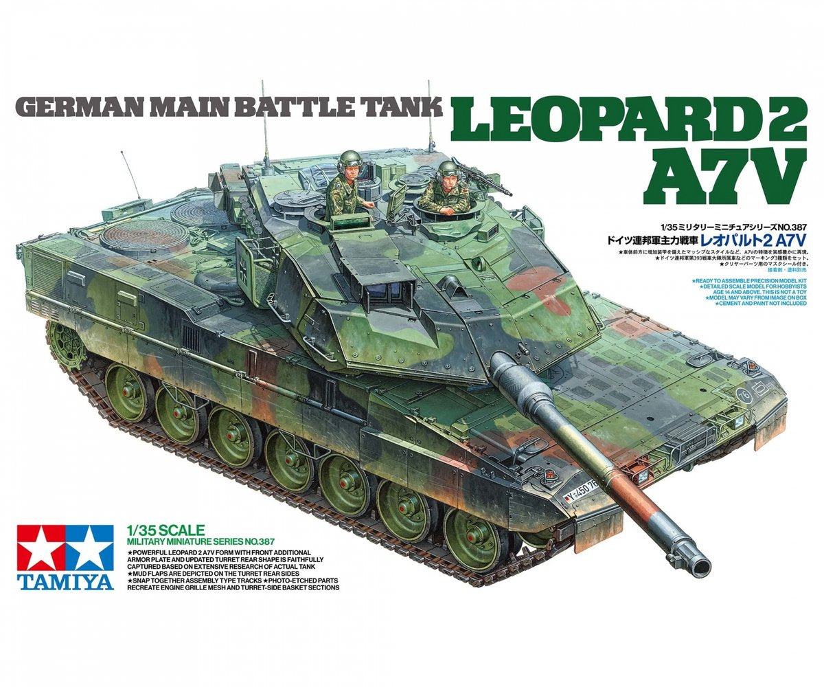 Tamiya modelbouwpakket militaire voertuigen - 35387 leopard 2 a7v - german main battle tank plastic - 1:35 - modelbouw