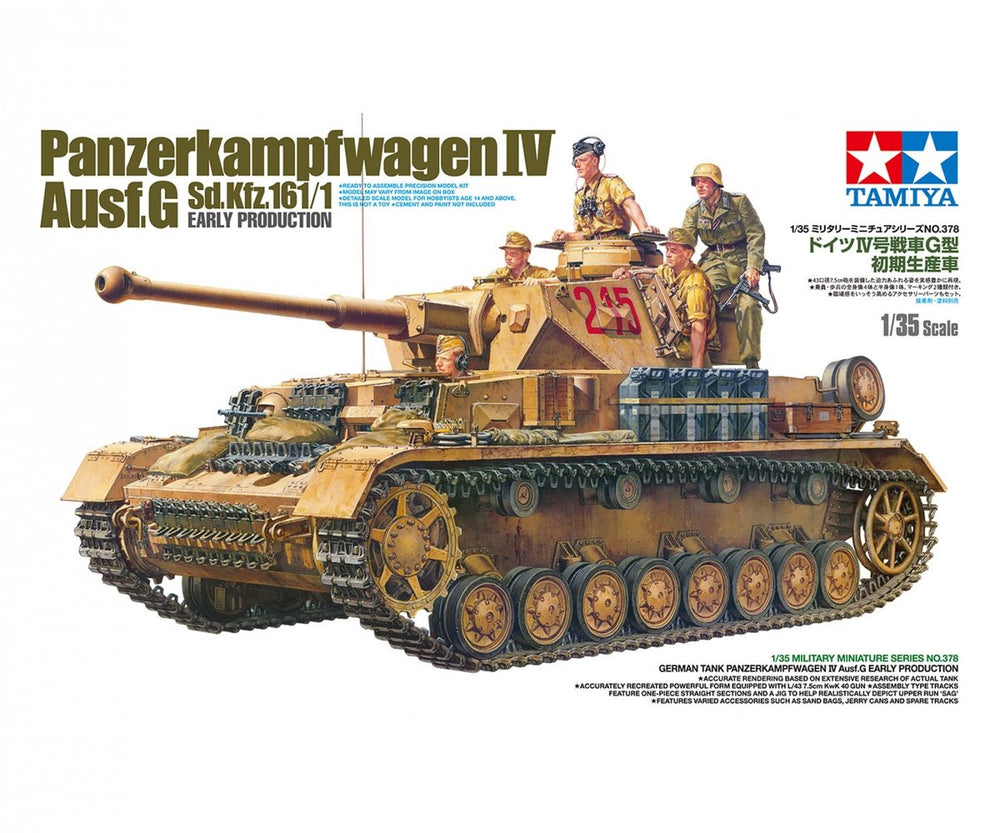 Tamiya modelbouwpakket militaire voertuigen - 35378 panzerkampfwagen iv ausf. g sd.kfz. 161 1 early prod. plastic - 1:35 - modelbouw