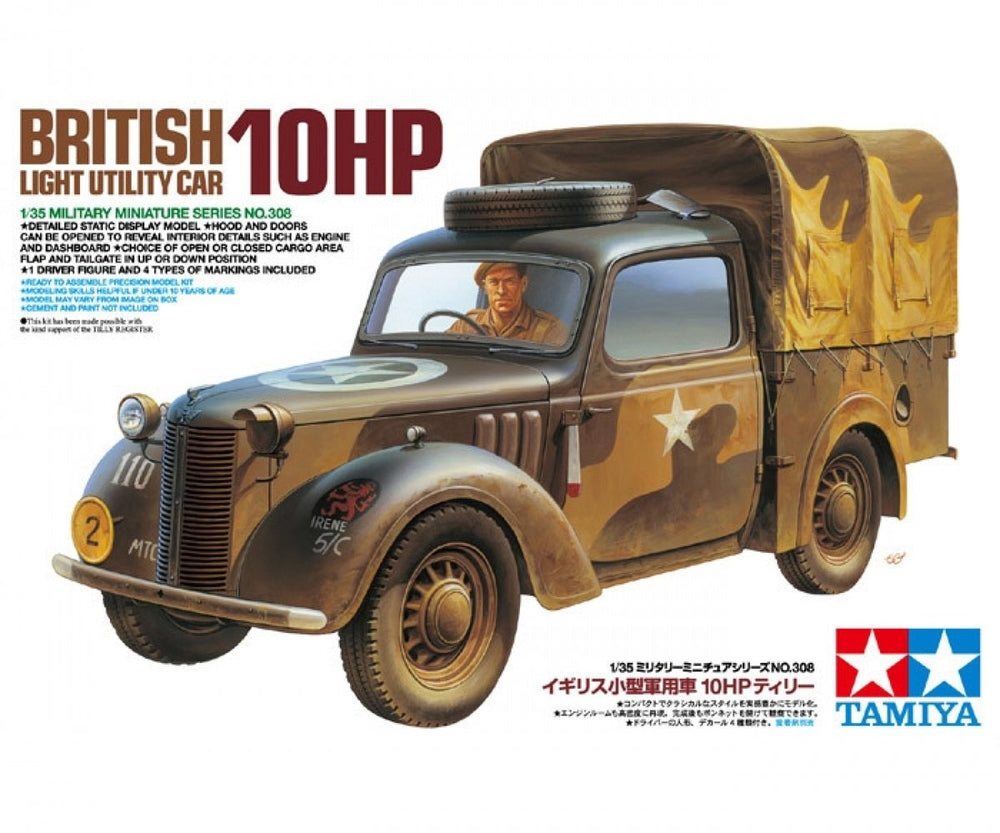 Tamiya modelbouwpakket militaire voertuigen - 35308 british light utility car 10hp plastic - 1:35 - modelbouw