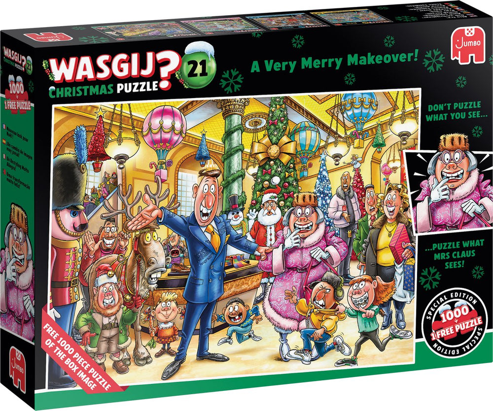 Jumbo wasgij christmas 21 - een feestelijke make-over! - 2x1000 stukjes puzzel - legpuzzel volwassenen