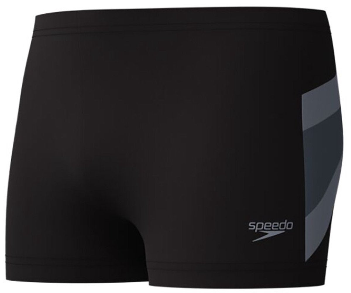 Speedo hyperboom aquashort heren sportzwembroek - zwart grijs