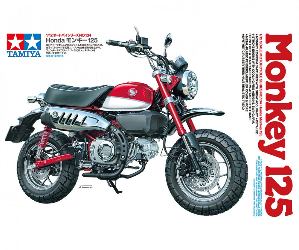 Tamiya modelbouwpakket auto - 14134 honda monkey 125 plastic - 1:12 - modelbouw