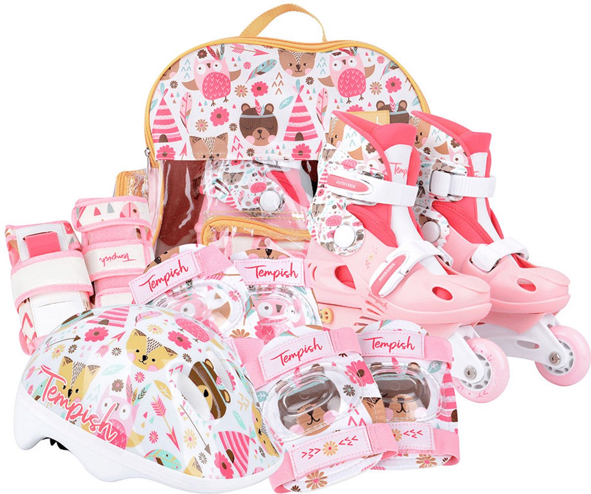 Tempish baby skate set wild kinder skeelers - inline skates set - verstelbaar - maat 30-33