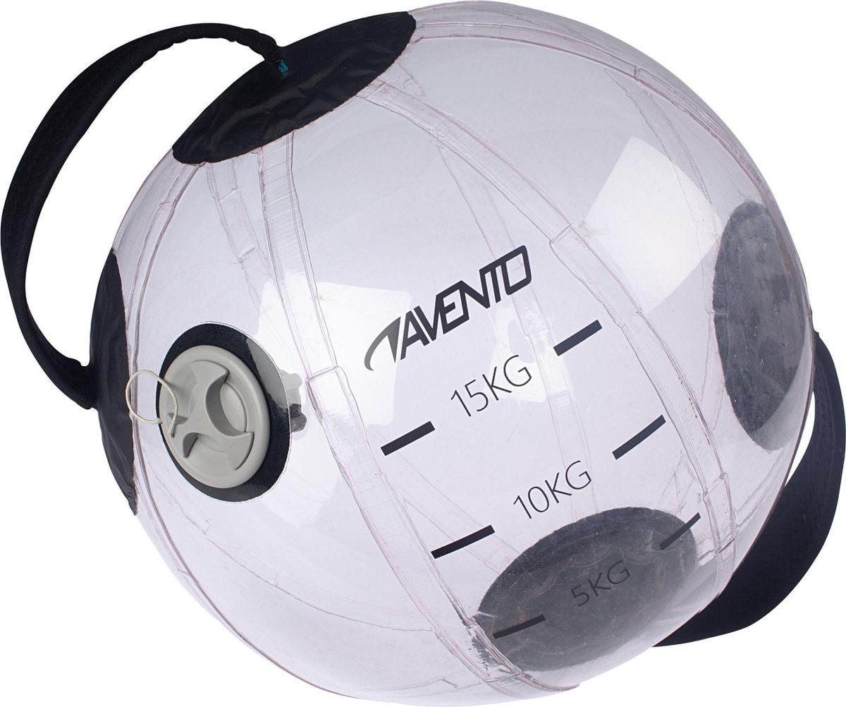 Avento water bag verstelbaar gewicht - powerbag - multi-trainer opblaasbaar - ball 15l 15kg