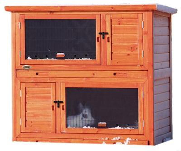 Trixie konijnenhok natura 2 in 1 met warmte-isolatie 116x113x65cm