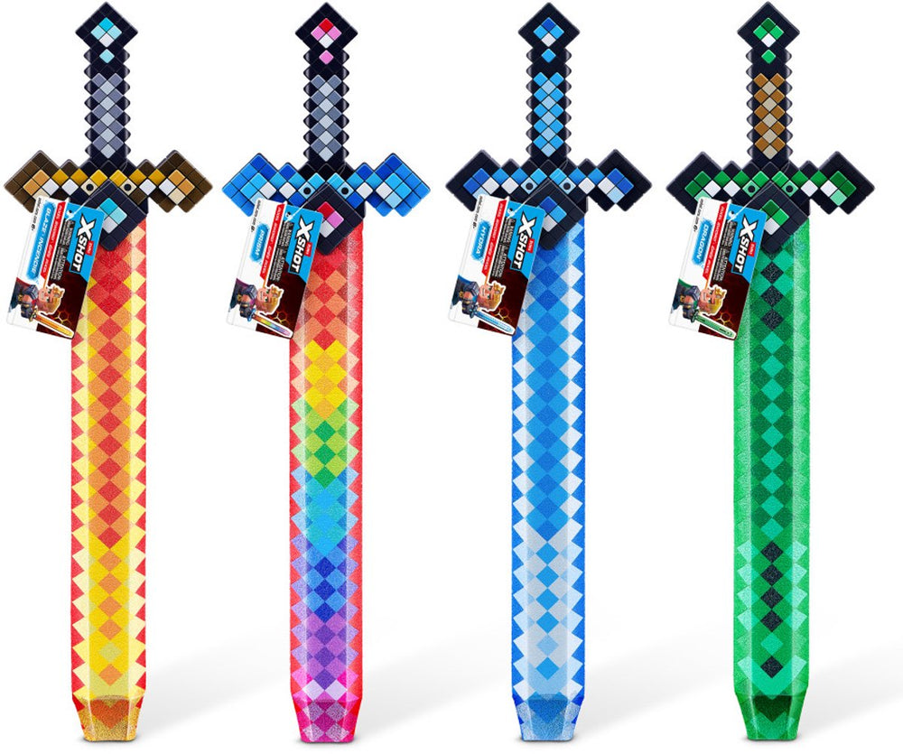Xshot role play pixel zwaard - 4 stuks zuru