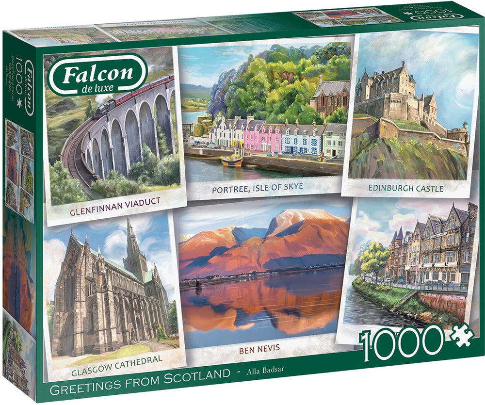 Falcon puzzel greetings from scotland - legpuzzel - 1000 stukjes